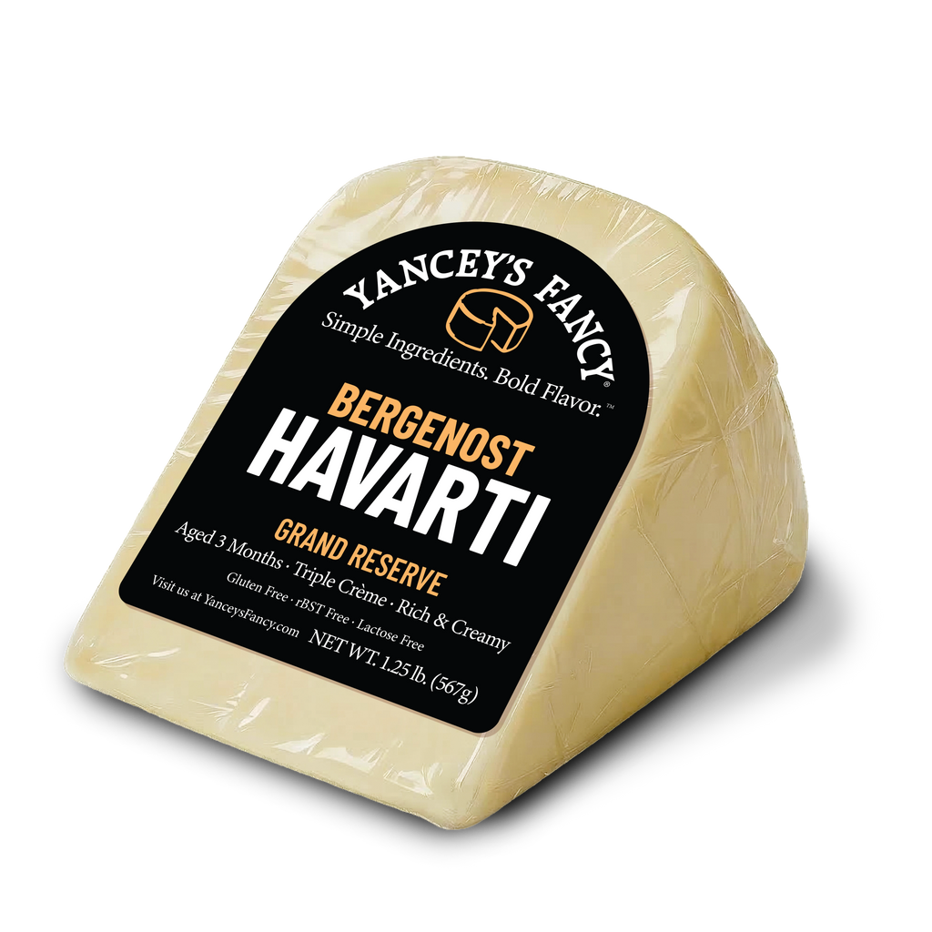 Yancey's Fancy Bergenost Havarti Cheese.