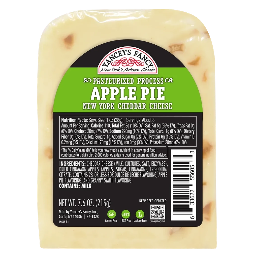 Yancey's Fancy Apple Pie Cheddar Cheese.