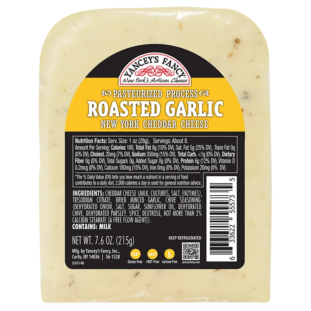 Yancey's Fancy Roasted Garlic Cheese.