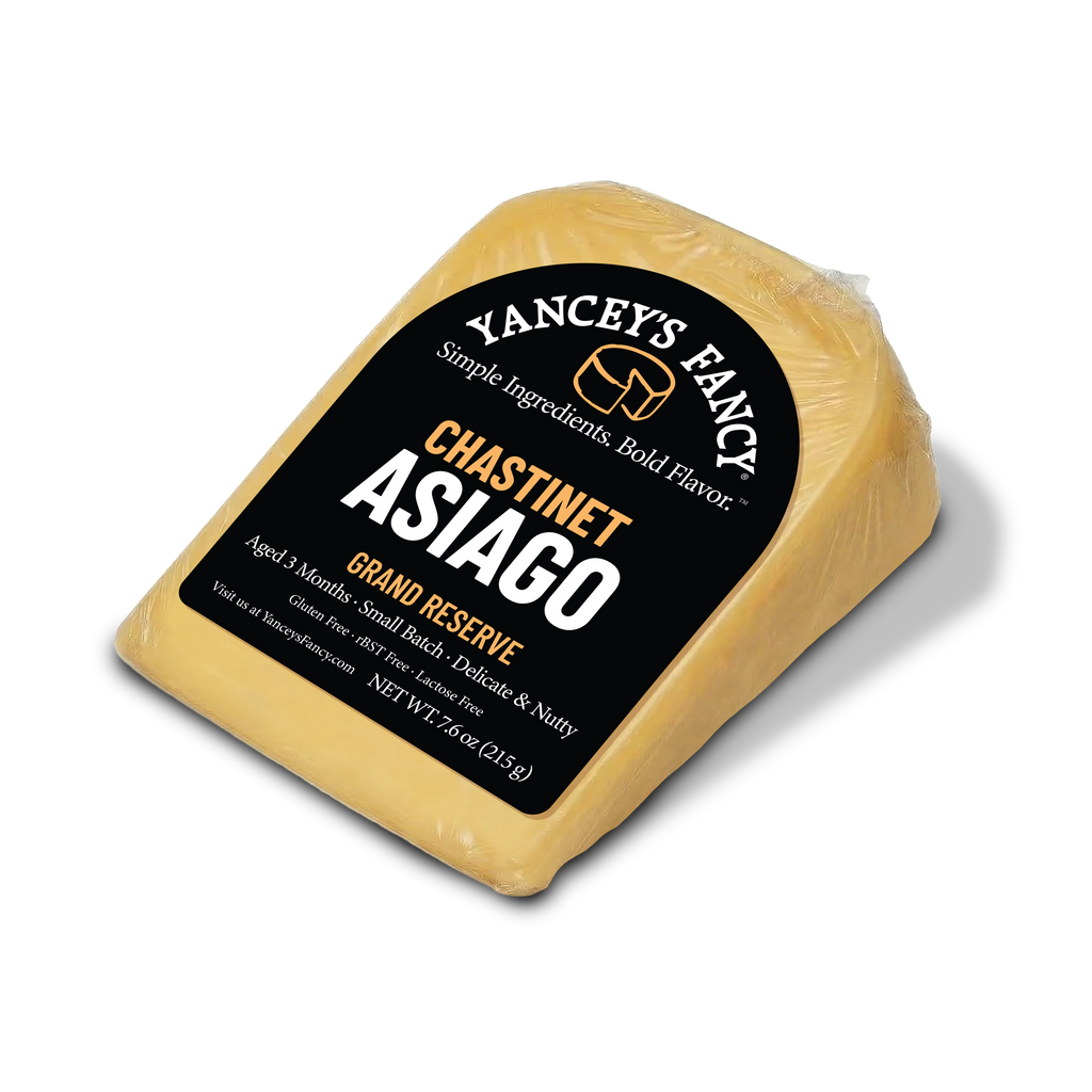 Yancey's Fancy Chastinet Asiago Nutrition Label.