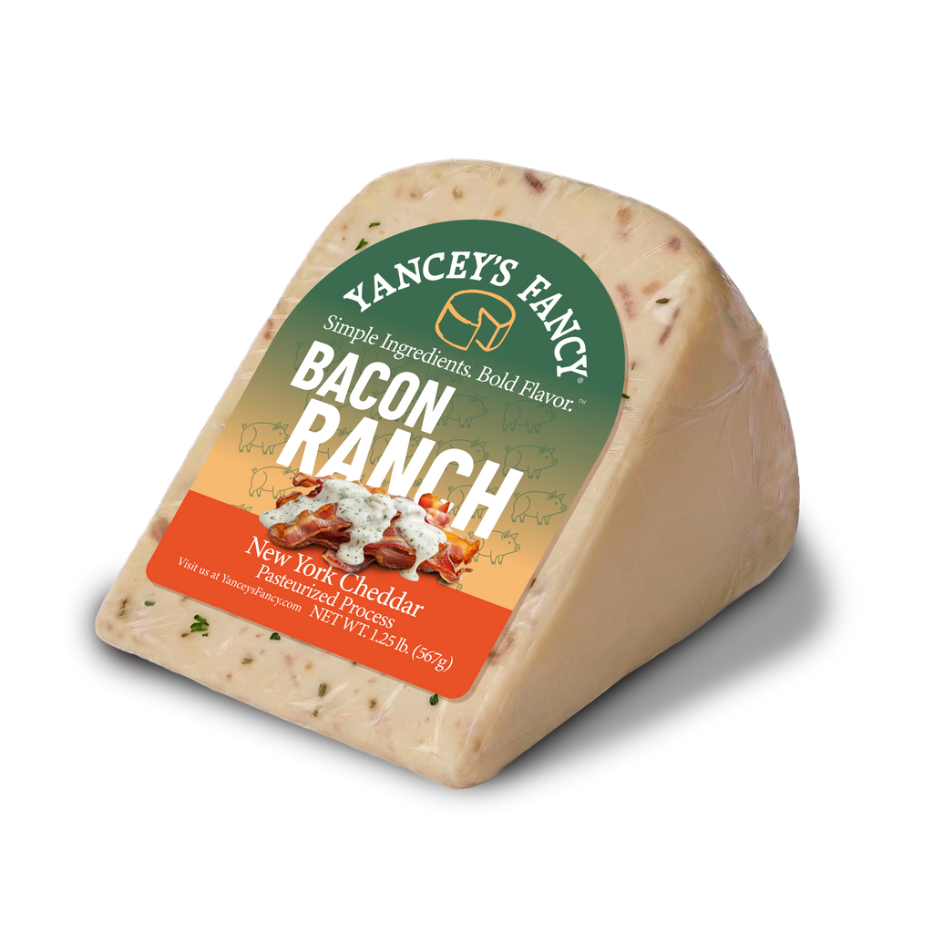 Yancey's Fancy Bacon Ranch Cheddar Cheese.