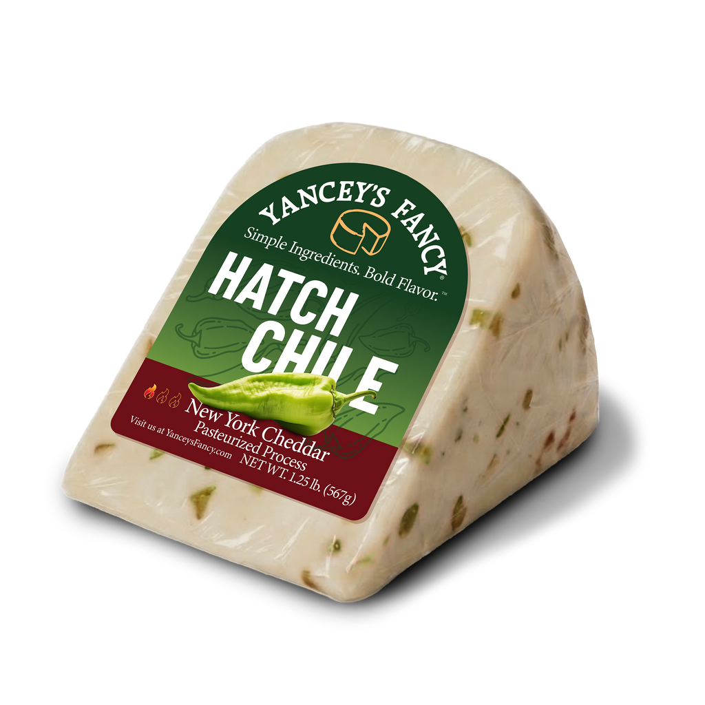 Yancey's Fancy Hatch Chile Cheddar Cheese.