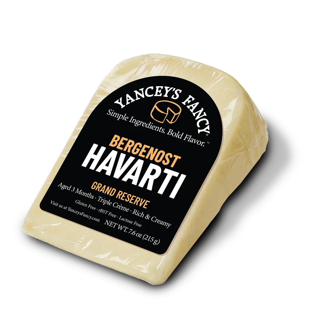 Yancey's Fancy Bergenost Havarti Cheese.