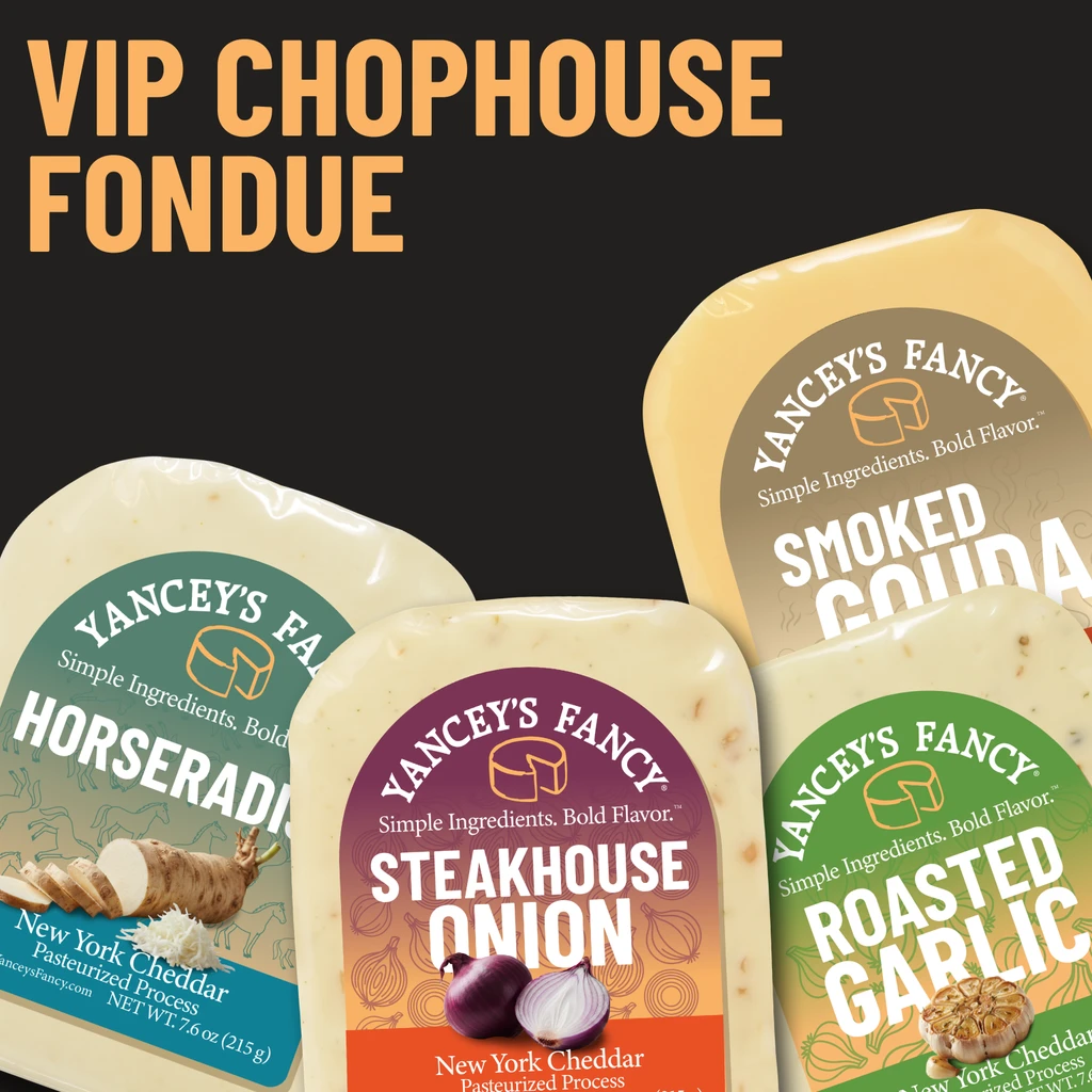 Yancey's Fancy VIP Chophouse Gourmet Fondue Recipe Cheese Kit.