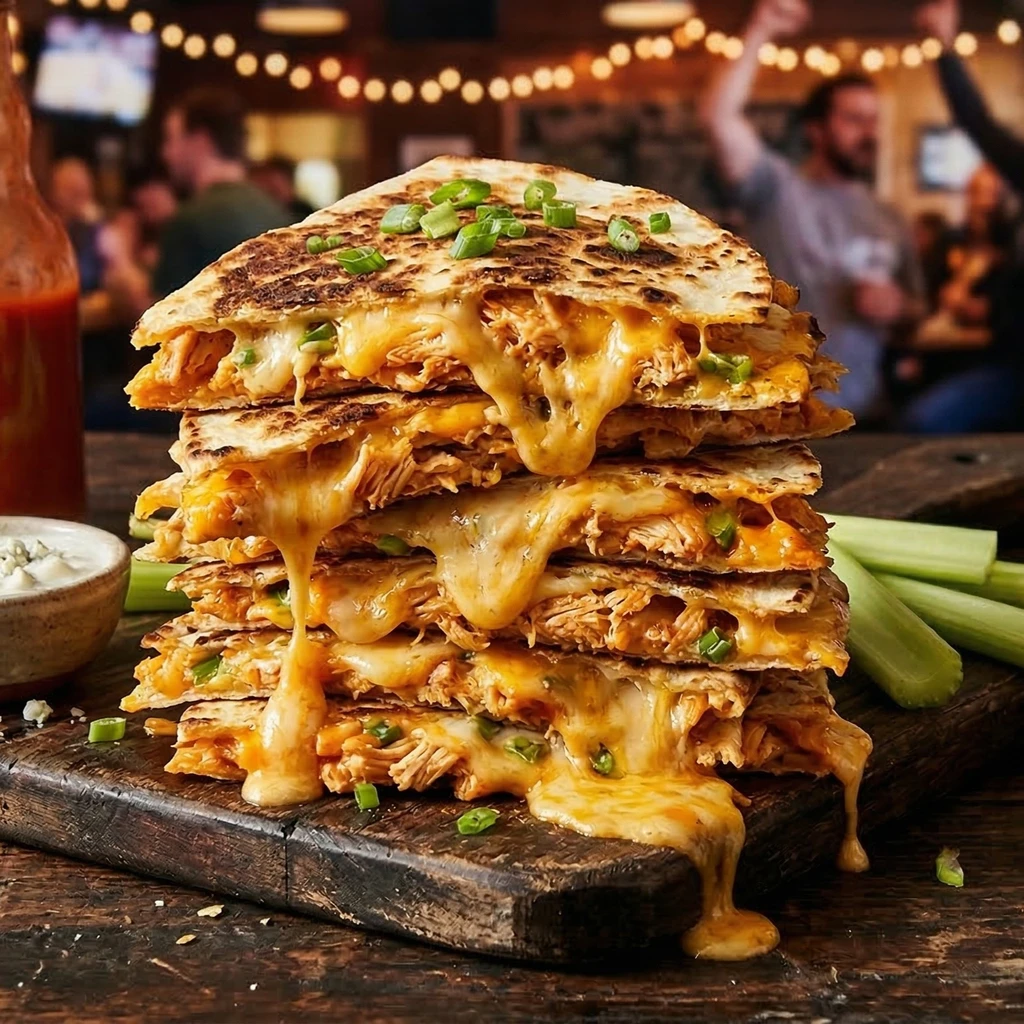 Yancey's Fancy Buffalo Chicken Quesadilla.