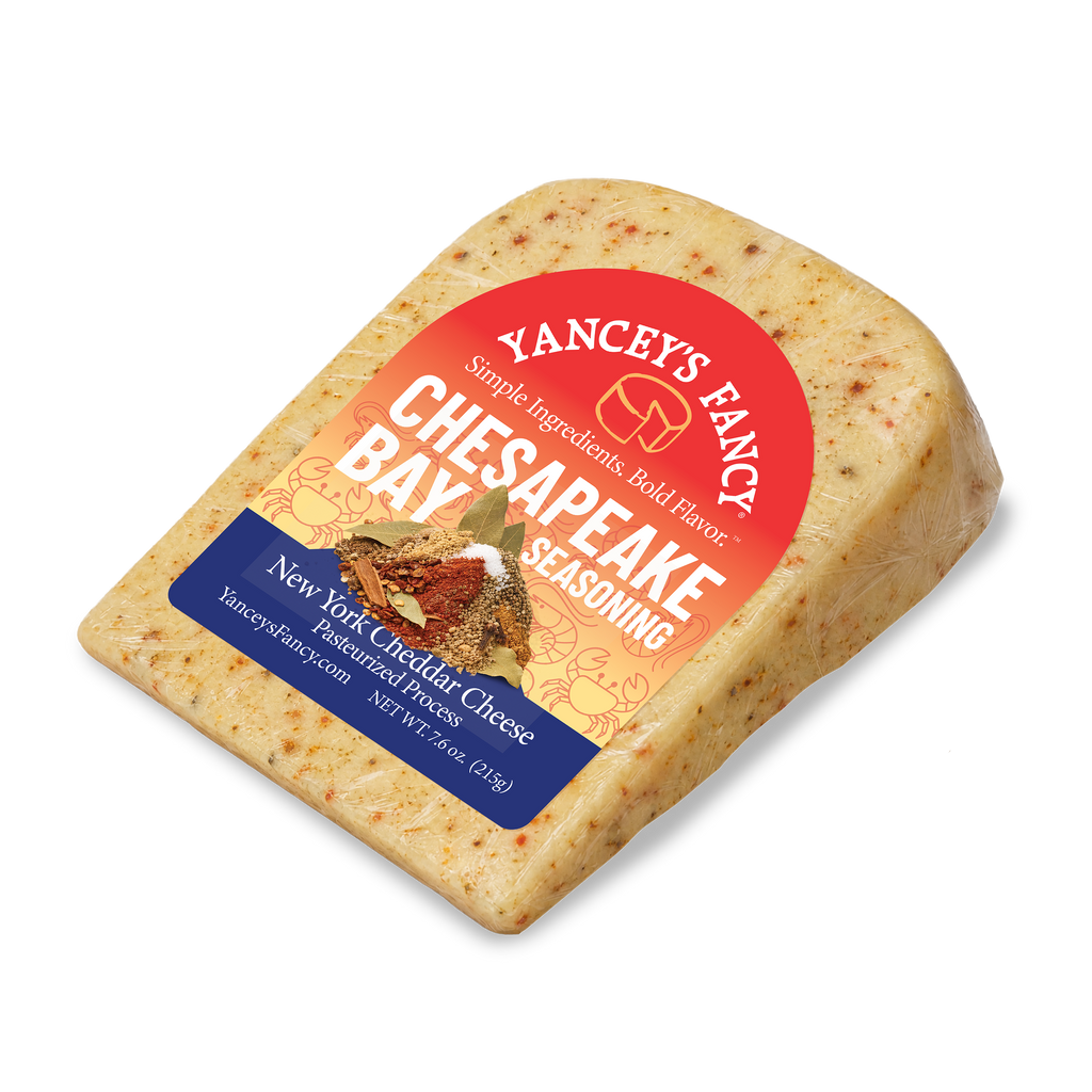 Yancey's Fancy Chesapeake Bay Cheddar 7.6 ounce wedge.