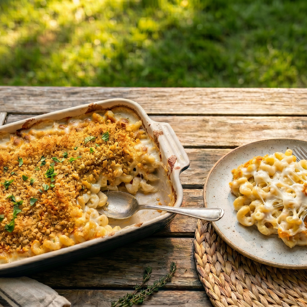 Delicious Coastal Mac & Cheese with a bold, savory kick from Yancey's Fancy Chesapeake Bay Cheddar that pairs beautifully with lobster, shrimp, or a golden breadcrumb crust.