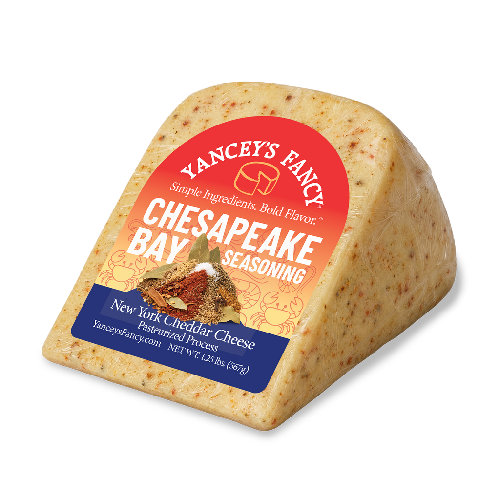 Yancey's Fancy Chesapeake Bay Cheddar large club-cut wedge.