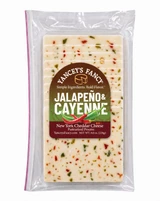 Yancey's Fancy Jalapeno & Cayenne Cheddar Cheese 8 ounce slice pack.