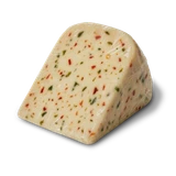 Unpackaged wedge of Yancey's Fancy Jalapeno & Cayenne Cheddar Cheese.