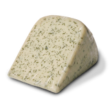 Unpackaged wedge of Yancey’s Fancy Fresh Killer Dill Cheddar Cheese.