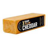 Yancey's Fancy X Sharp Yellow Cheddar Cheese, 8.0  oz block.