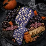 Yancey's Fancy Ube Gouda Cheese in a charcuterie board for Halloween.