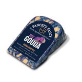 Yancey's Fancy Ube Gouda Cheese 7.6 ounce wedge.