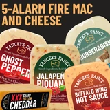 Yancey's Fancy 5-Alarm Fire Mac and Cheese included cheese bundle.