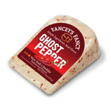 Yancey's Fancy Ghost Pepper Cheddar Cheese 7.6 ounce wedge.