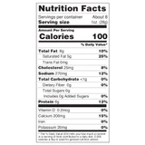 Yancey's Fancy Smoked Gouda Nutritional Label.