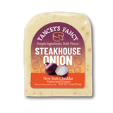 Yancey's Fancy Steakhouse Onion Cheddar 7.6 ounce wedge.