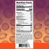 Steakhouse onion cheddar cheese cubes nutritional label.