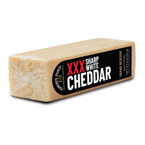 Yancey's Fancy XXX Sharp White Cheddar Cheese.