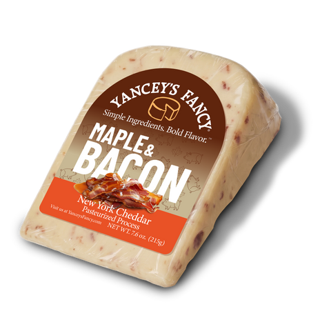 Yancey's Fancy Maple & Bacon Cheddar Cheese 7.6 oz Wedge