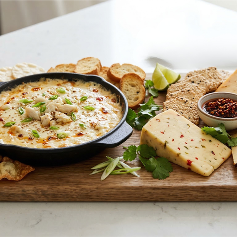 Yancey's Fancy Spicy Crab Rangoon Dip & Graze Kit.