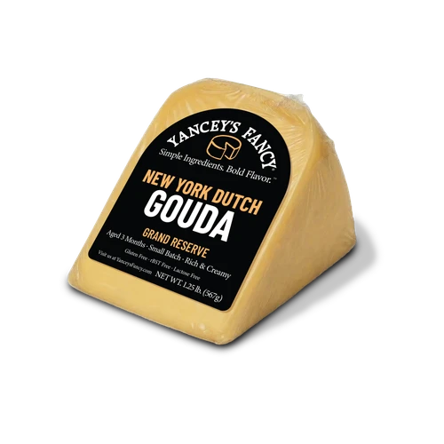 Yancey’s Fancy Gouda 1.25 pound Cheese wedge.