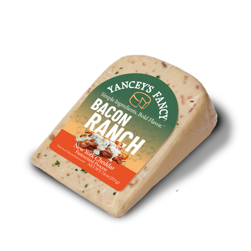 Yancey's Fancy Bacon Ranch Cheddar Cheese club cut 1.25 lb wedge