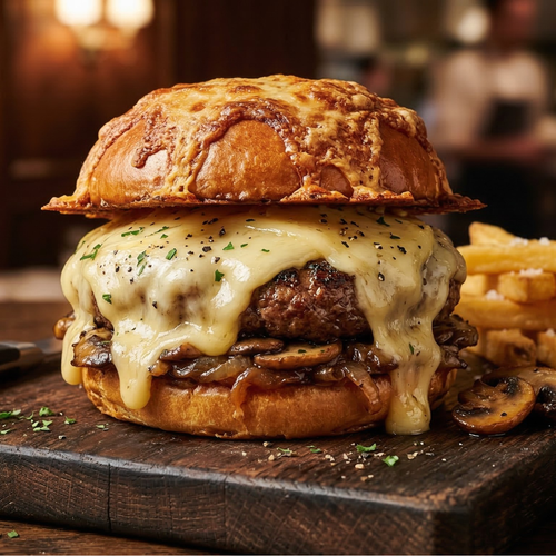 Yancey's Fancy Steakhouse Experience Thick-Cut Burger Kit.