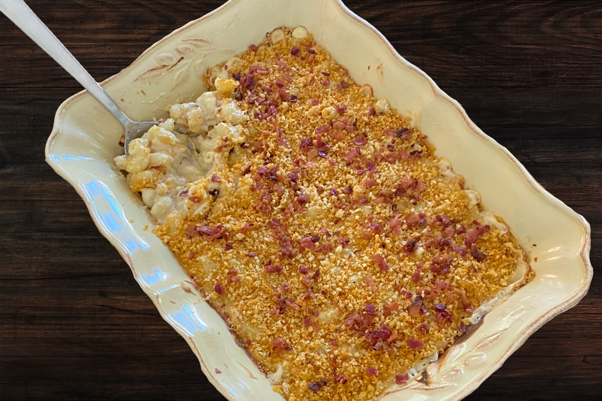 Yancey's Fancy Smoked Gouda with Bacon Mac and Cheese recipe