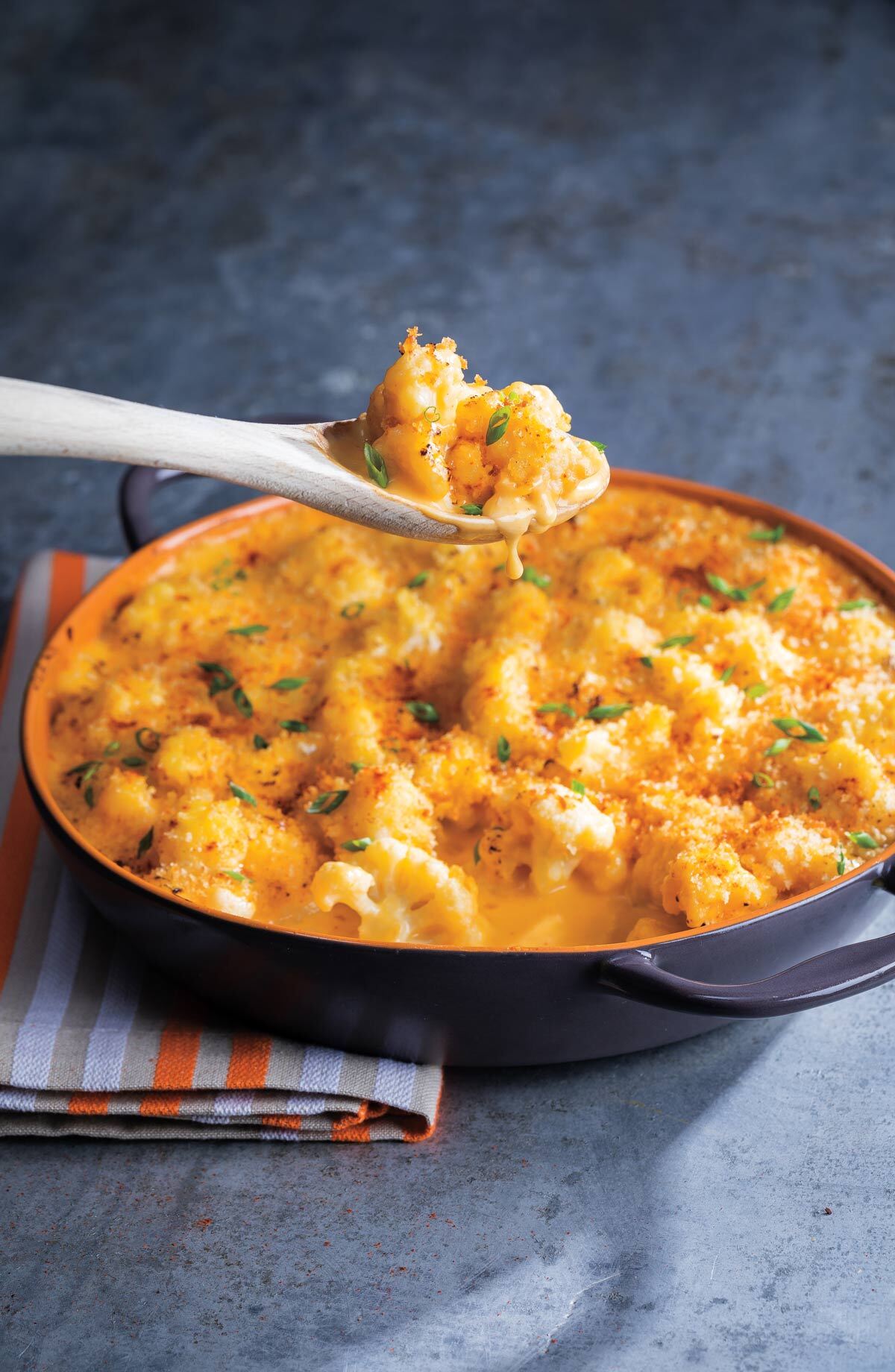 Yancey's Fancy Cauliflower Mac and Cheese recipe with artisan cheddar