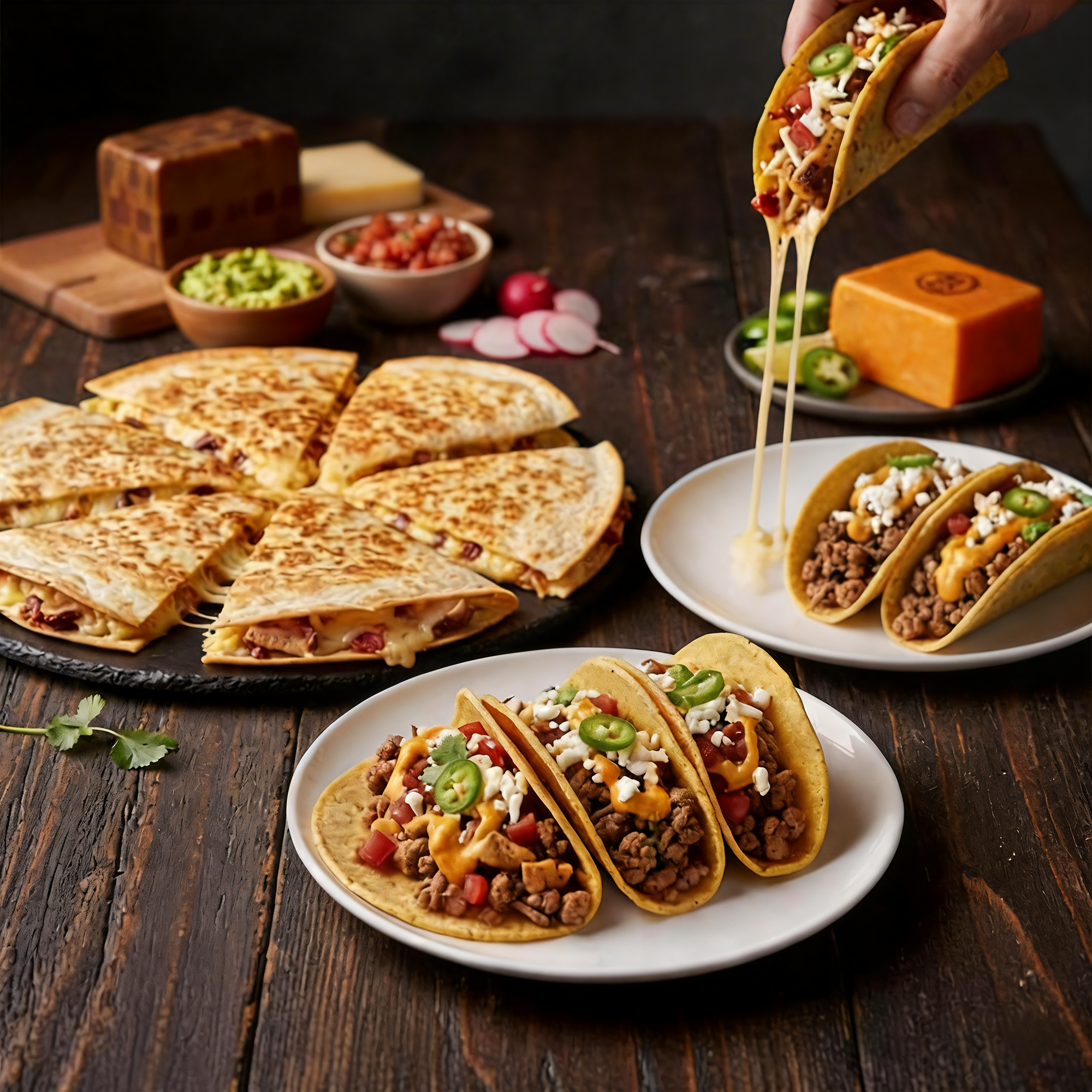 Yancey's Fancy Classic Cantina Quesadilla Cheese Kit with artisan cheddar blend