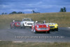 B. Scott, Triumph TR3A, J. Allery, Sprite, R. Carter Datsun SR311 - Oran Park 1969 - Photographer Russell Thorncraft (Slightly out of focus)