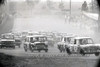 66781  - Doug & Doug Jnr. Chivas, Morris Cooper S Car 33 - P. Williamson & A. McCarthur, Toyota Corona Car 34 - Gallaher 500 Bathurst 1966 - Photographer Lance J Ruting