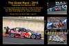  646 - The Great Race - 2015 - A Collage of Four Photos Showing the First Three Place Getters from  Bathurst, 2015 With Winners Time and Laps Completed.