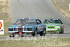 87117 - Craig Marsland Charger & Ian Love Mustang  -  Wanneroo April 1987 - Photographer Tony Burton