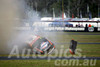 205743 -  Jason Richards, Rolls his Commodore at Queensland Raceway 2005 - Photographer Marshall Cass