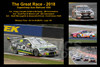 649 - The Great Race - 2018 - A Collage of Four Photos Showing the First Three Place Getters from  Bathurst, 2018 With Winners Time and Laps Completed.