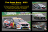 663 - The Great Race - 2022 - A Collage of Four Photos Showing the First Three Place Getters from  Bathurst, 2023 With Winners Time and Laps Completed.