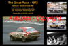 603 - The Great Race 1972 - A collage of the first three place getters from  Bathurst 1972 with winners time and laps completed. Brock Torana LJ XU1 - French Falcon XY - Chivas Valiant Charger E49