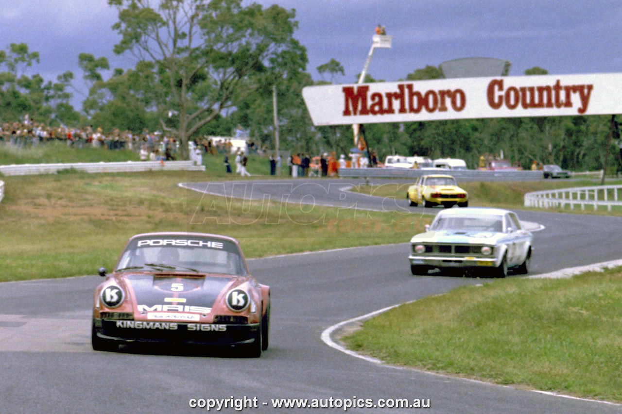 73163 - Tom Naughton, Sandown International Motor Raceway, 1973,  Porsche 911s - Photographer Peter D Abbs