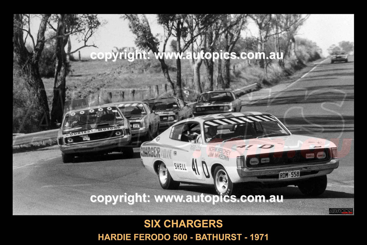 71716-1 - 6 Chargers - Valiant Charger, Hardie Ferodo 500,  Bathurst, 1971 