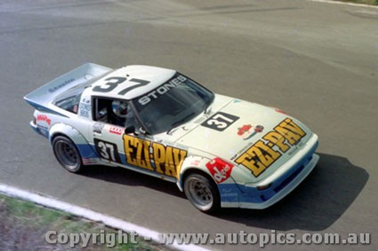 84892 - G. Stones / I. Stones  Mazda RX7 -  Bathurst 1984 - Photographer Lance Ruting