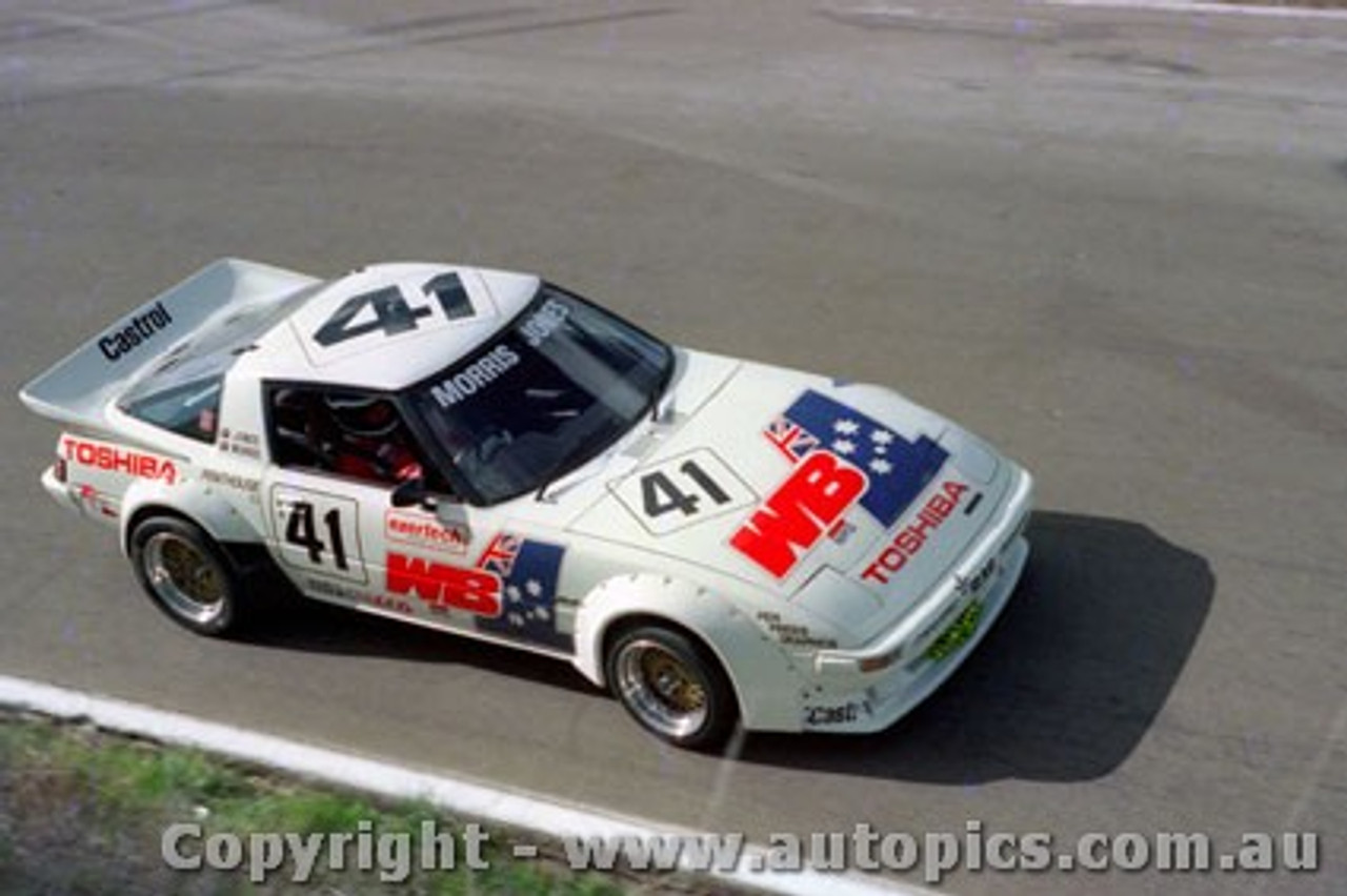 84909 - B. Morris / B. Jones  Mazda RX7 -  Bathurst 1984 - Photographer Lance Ruting