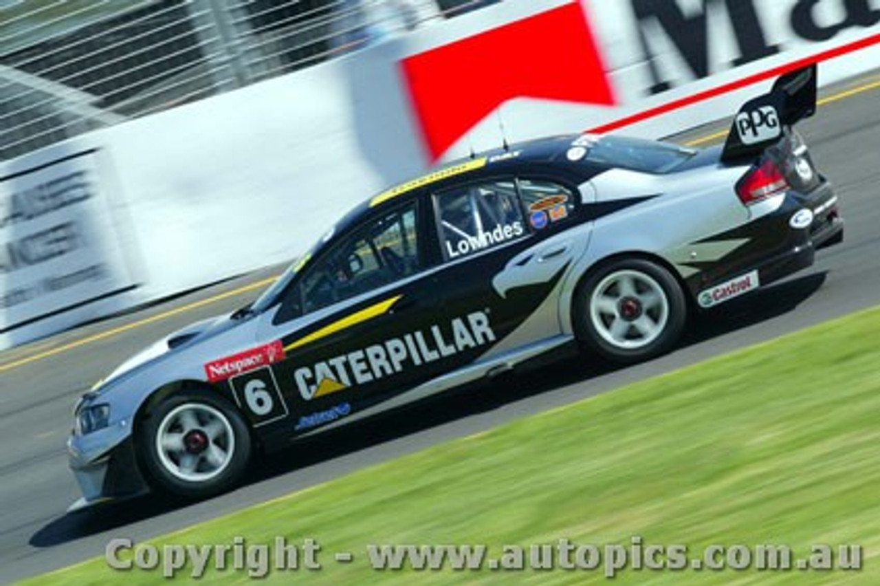 203040 - Craig Lowndes Ford Falcon BA -  Albert Park 2003 - Photographer Jeremy Braithwaite