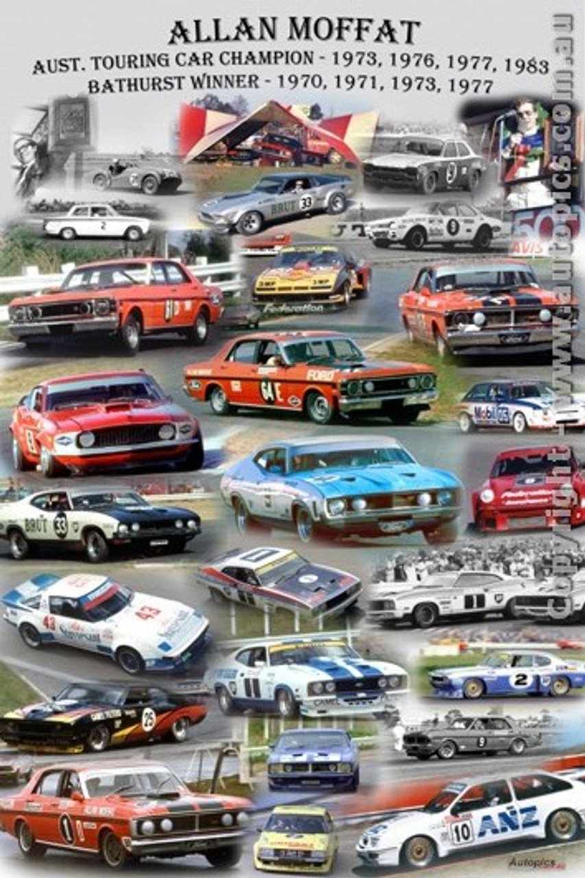Allan Moffat - A collage of most of the cars Allan has raced.