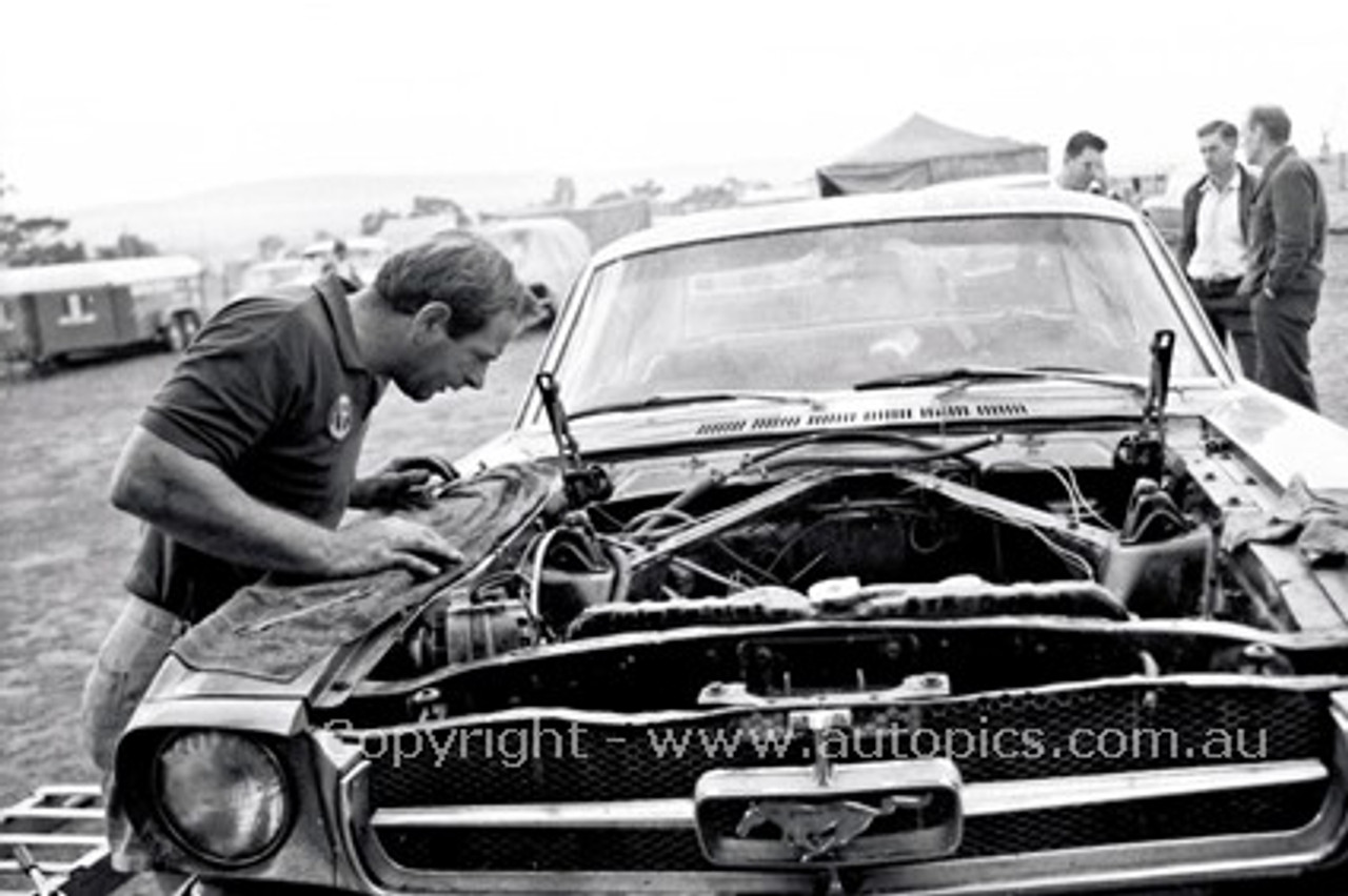 68234 - Bryan Thomson, Ford Mustang - Bathurst April 1968 - Photographer Lance J Ruting