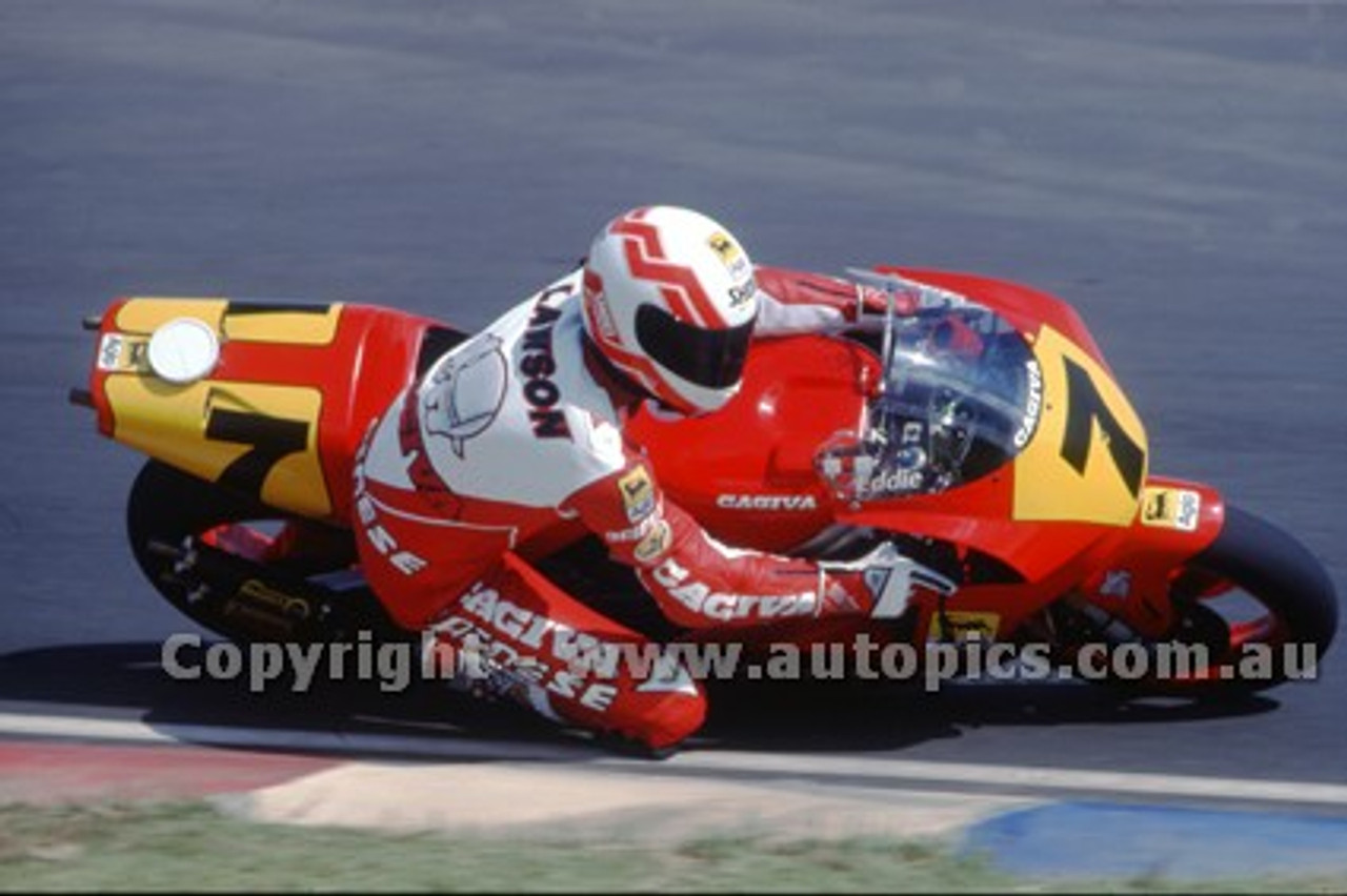 91306 - Eddie Lawson, Gagiva - 500cc Australian Gran Prix  Eastern Creek 1991 - Photographer Ray Simpson