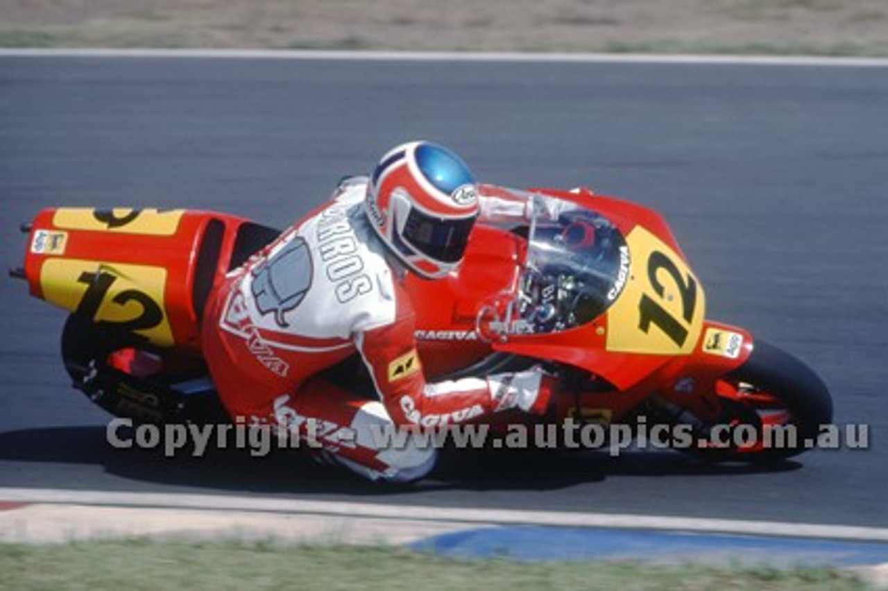 91316 - Alex Barros, Gagiva - 500cc Australian Gran Prix  Eastern Creek 1991 - Photographer Ray Simpson