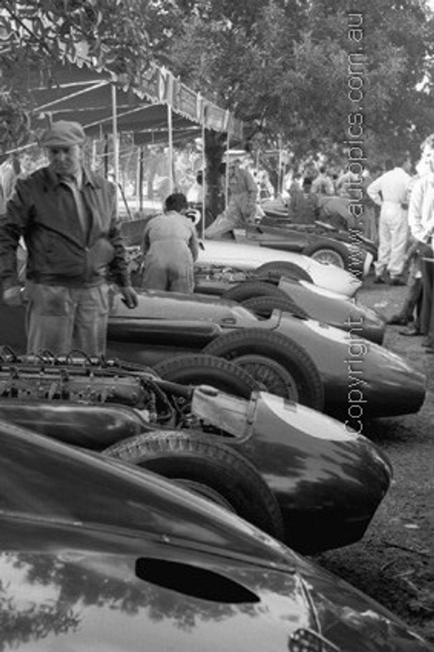 56507 - The Paddock - Australian Grand Prix  Albert Park 1956 -  Photographer Peter D'Abbs